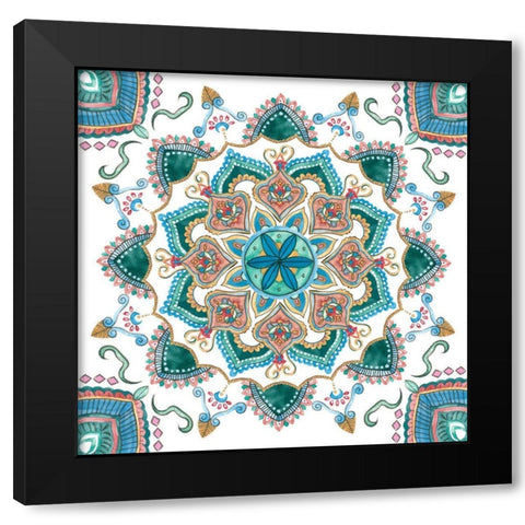 Mandala Zen IV Black Modern Wood Framed Art Print with Double Matting by Wang, Melissa