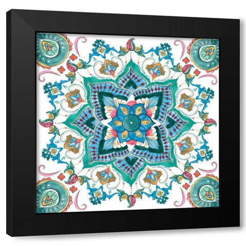 Mandala Zen VI Black Modern Wood Framed Art Print with Double Matting by Wang, Melissa