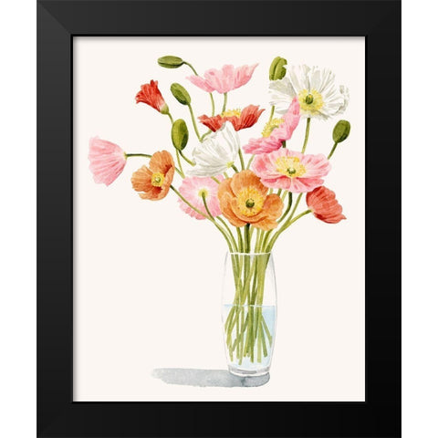 Wiry Poppies II Black Modern Wood Framed Art Print by Popp, Grace