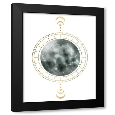 Lunar Phase I Black Modern Wood Framed Art Print by Wang, Melissa