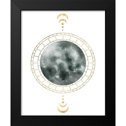 Lunar Phase I Black Modern Wood Framed Art Print by Wang, Melissa