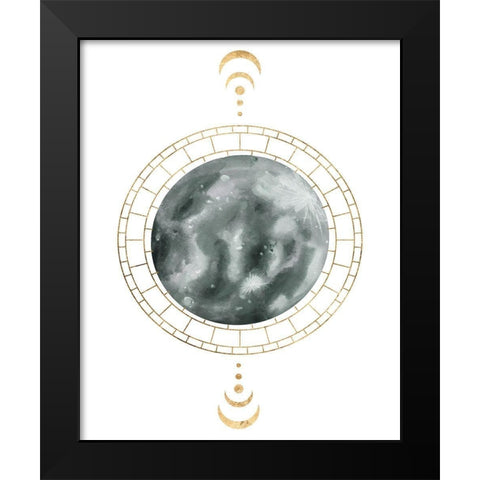 Lunar Phase II Black Modern Wood Framed Art Print by Wang, Melissa