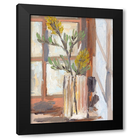 By the Window II Black Modern Wood Framed Art Print with Double Matting by Wang, Melissa