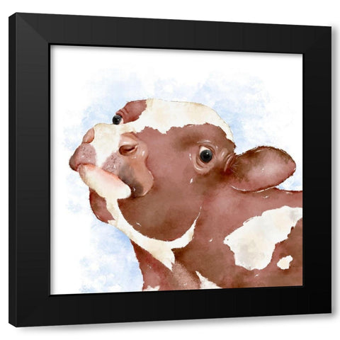 Lily and Betsy II Black Modern Wood Framed Art Print by Reynolds, Jade