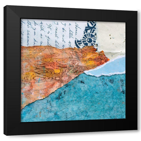 High Texture Abstract I Black Modern Wood Framed Art Print with Double Matting by St. Hilaire, Elizabeth