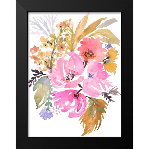 Flower Posy IV Black Modern Wood Framed Art Print by Fields, Karen