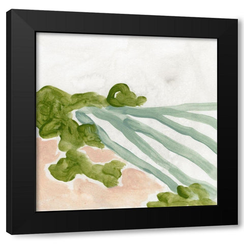 Landscape Cameo I Black Modern Wood Framed Art Print by Vess, June Erica