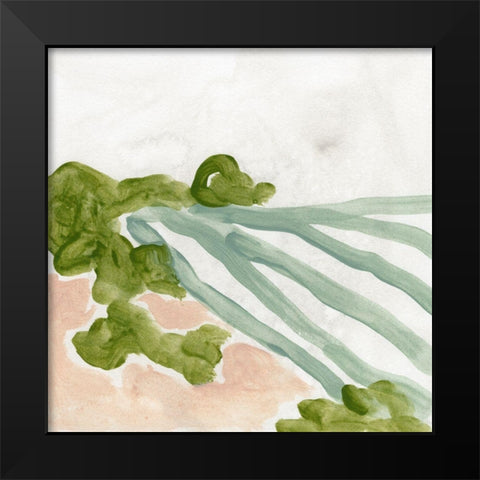 Landscape Cameo I Black Modern Wood Framed Art Print by Vess, June Erica