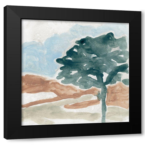Landscape Cameo II Black Modern Wood Framed Art Print by Vess, June Erica