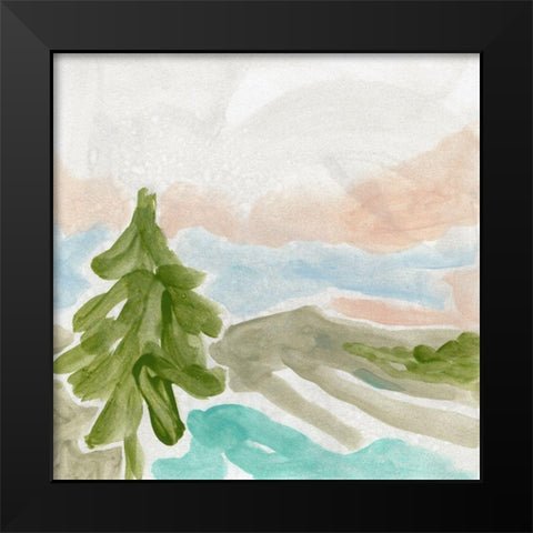 Landscape Cameo III Black Modern Wood Framed Art Print by Vess, June Erica