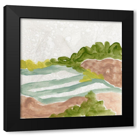 Landscape Cameo VIII Black Modern Wood Framed Art Print by Vess, June Erica