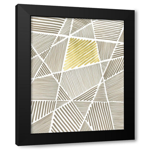 Crossbar II Black Modern Wood Framed Art Print with Double Matting by Lam, Vanna