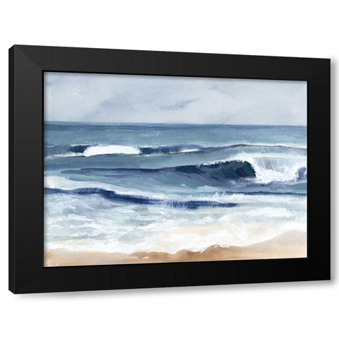 Surf Spray I Black Modern Wood Framed Art Print by Barnes, Victoria