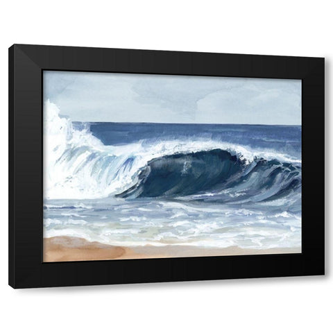 Surf Spray II Black Modern Wood Framed Art Print with Double Matting by Barnes, Victoria