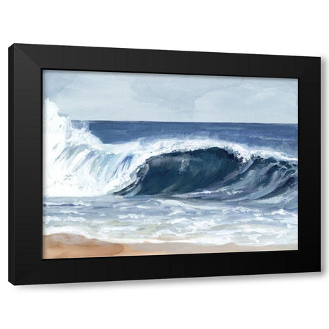 Surf Spray II Black Modern Wood Framed Art Print by Barnes, Victoria