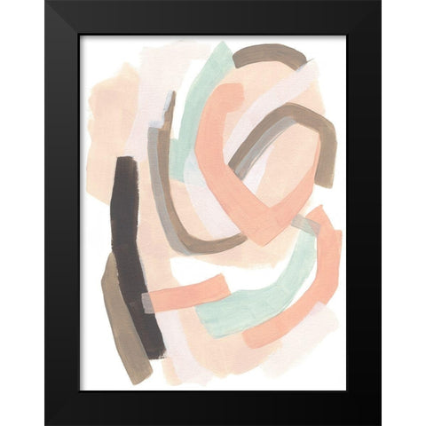 Pastel Signal I Black Modern Wood Framed Art Print by Vess, June Erica