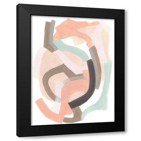 Pastel Signal II Black Modern Wood Framed Art Print with Double Matting by Vess, June Erica