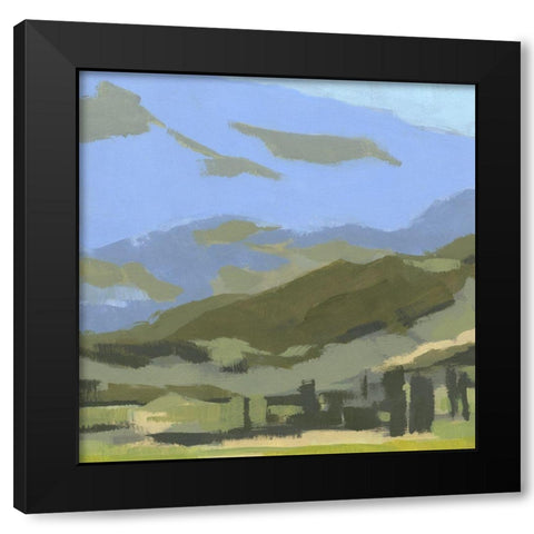 Blue Ridge Foothills II Black Modern Wood Framed Art Print by Green, Jacob