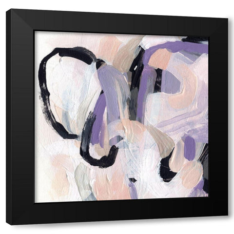 Lilac Scramble II Black Modern Wood Framed Art Print by Vess, June Erica