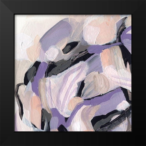 Lilac Scramble III Black Modern Wood Framed Art Print by Vess, June Erica