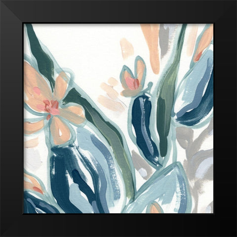 Expressive Garden IV Black Modern Wood Framed Art Print by Vess, June Erica
