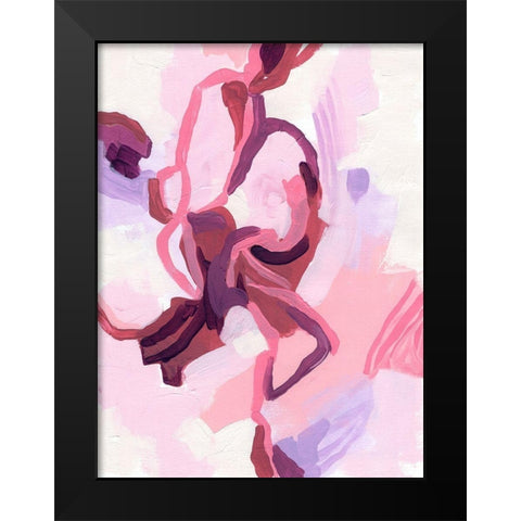 Gardenia Abstract I Black Modern Wood Framed Art Print by Vess, June Erica