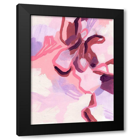Gardenia Abstract II Black Modern Wood Framed Art Print by Vess, June Erica