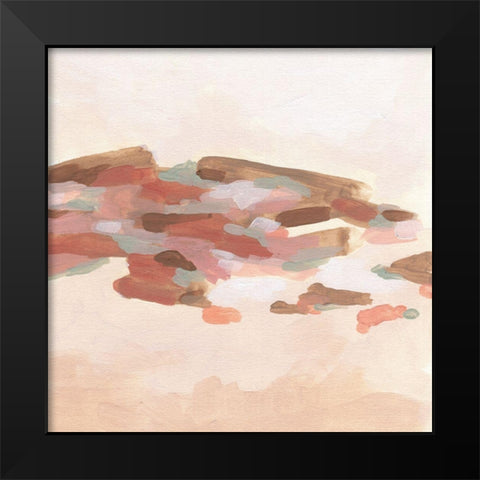 Rose Coast I Black Modern Wood Framed Art Print by Vess, June Erica