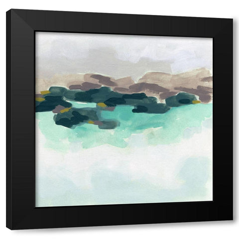 Sea Glass Coast I Black Modern Wood Framed Art Print with Double Matting by Vess, June Erica