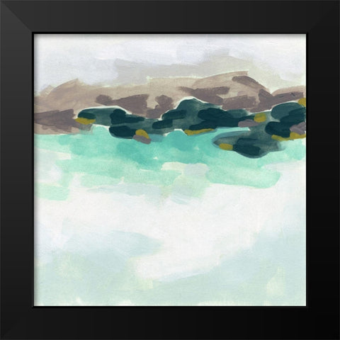 Sea Glass Coast II Black Modern Wood Framed Art Print by Vess, June Erica