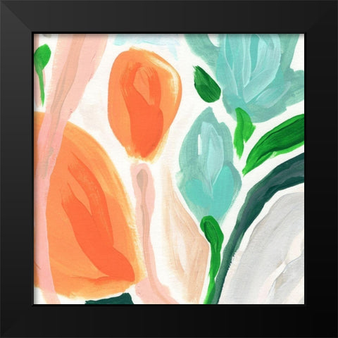 Primal Flora I Black Modern Wood Framed Art Print by Vess, June Erica