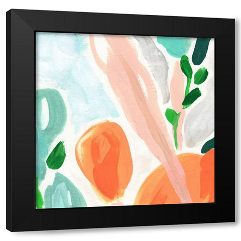 Primal Flora II Black Modern Wood Framed Art Print by Vess, June Erica
