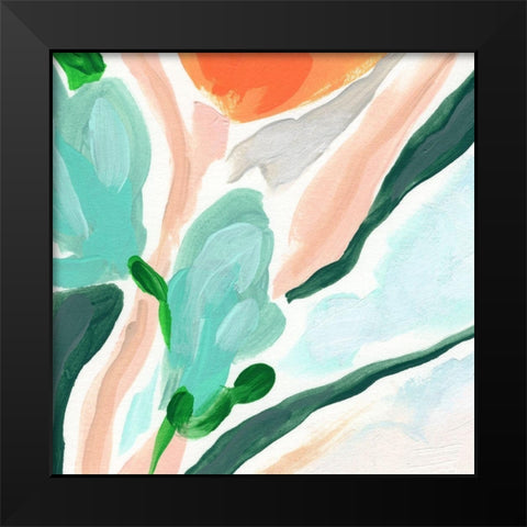 Primal Flora III Black Modern Wood Framed Art Print by Vess, June Erica
