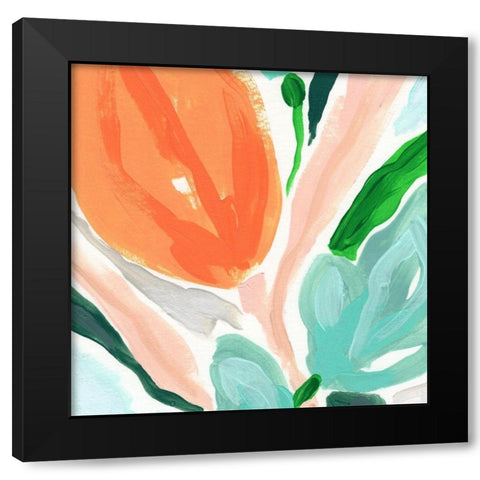 Primal Flora IV Black Modern Wood Framed Art Print by Vess, June Erica