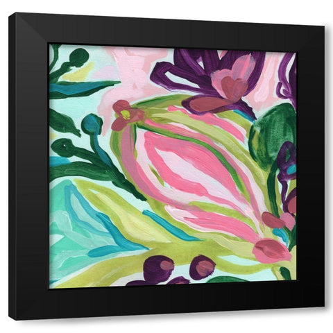 Tropic Expression III Black Modern Wood Framed Art Print with Double Matting by Vess, June Erica