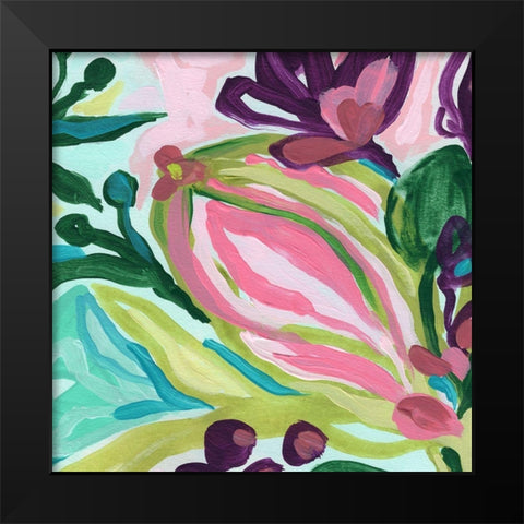 Tropic Expression III Black Modern Wood Framed Art Print by Vess, June Erica