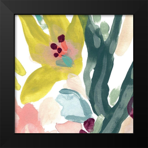 Tropical Impulse I Black Modern Wood Framed Art Print by Vess, June Erica