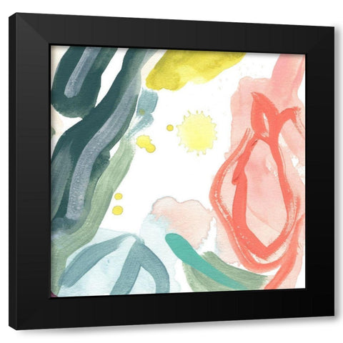 Tropical Impulse V Black Modern Wood Framed Art Print with Double Matting by Vess, June Erica