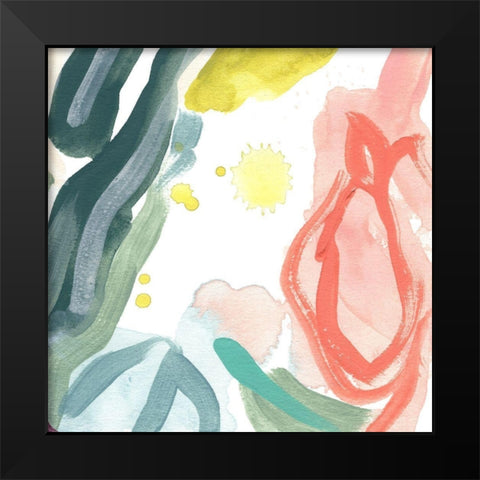 Tropical Impulse V Black Modern Wood Framed Art Print by Vess, June Erica