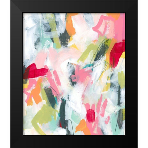 Moniker II Black Modern Wood Framed Art Print by Vess, June Erica