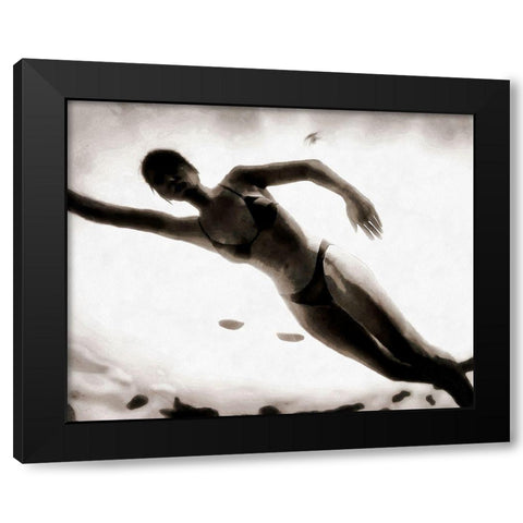 Evening Swim III Black Modern Wood Framed Art Print with Double Matting by Saunders, Alonzo