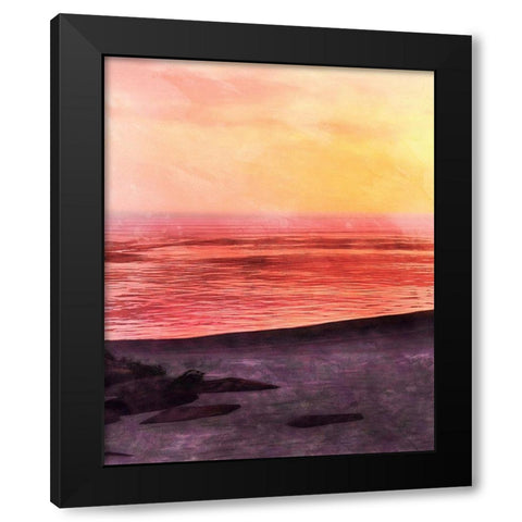 Beachland I Black Modern Wood Framed Art Print by Saunders, Alonzo