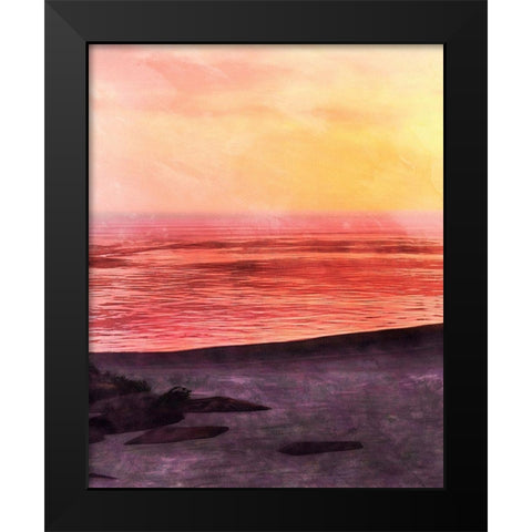 Beachland I Black Modern Wood Framed Art Print by Saunders, Alonzo