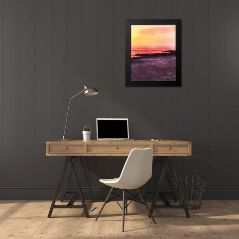 Beachland II Black Modern Wood Framed Art Print by Saunders, Alonzo