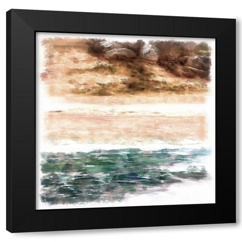 Beachside II Black Modern Wood Framed Art Print by Saunders, Alonzo