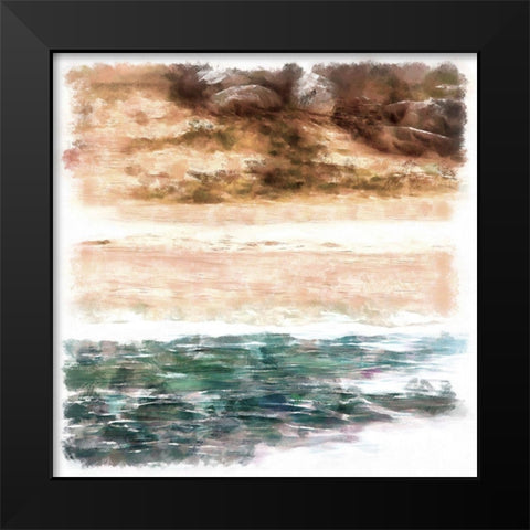Beachside II Black Modern Wood Framed Art Print by Saunders, Alonzo