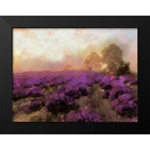Purple Countryside I Black Modern Wood Framed Art Print by Saunders, Alonzo
