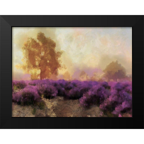 Purple Countryside II Black Modern Wood Framed Art Print by Saunders, Alonzo
