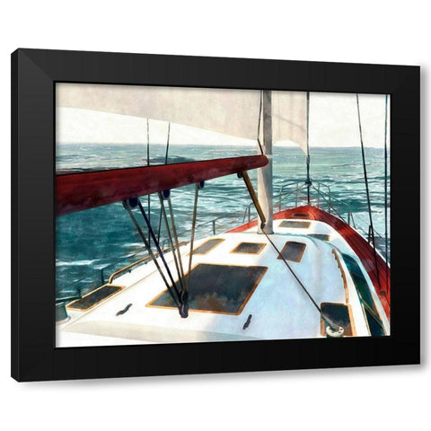 Sailing the Seas I Black Modern Wood Framed Art Print with Double Matting by Saunders, Alonzo