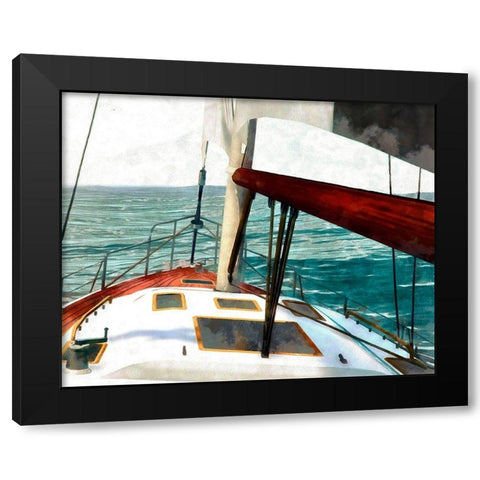 Sailing the Seas II Black Modern Wood Framed Art Print with Double Matting by Saunders, Alonzo